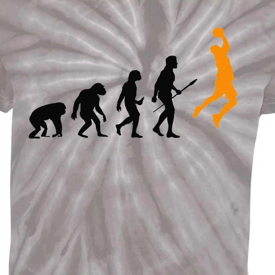 Basketball Evolution Funny Basketball Kids Tie-Dye T-Shirt