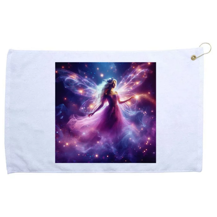 Beautiful Enchanted Fairy Sparkling With Magical Purple Mist Grommeted Golf Towel