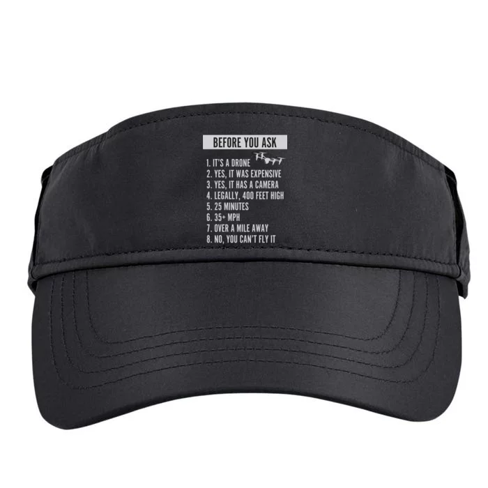 Before You Ask Drone Funny Drone Adult Drive Performance Visor