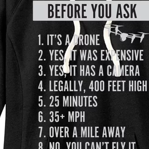 Before You Ask Drone Funny Drone Women's Fleece Hoodie