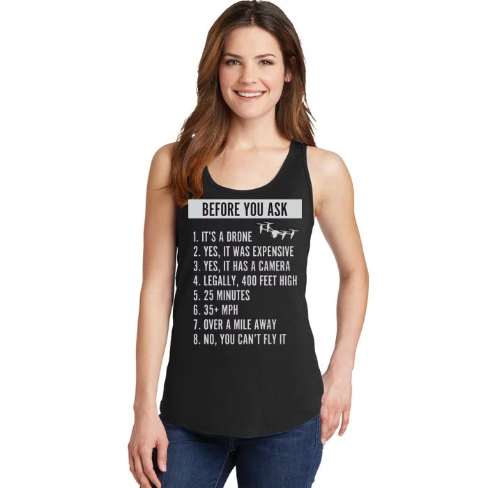 Before You Ask Drone Funny Drone Ladies Essential Tank