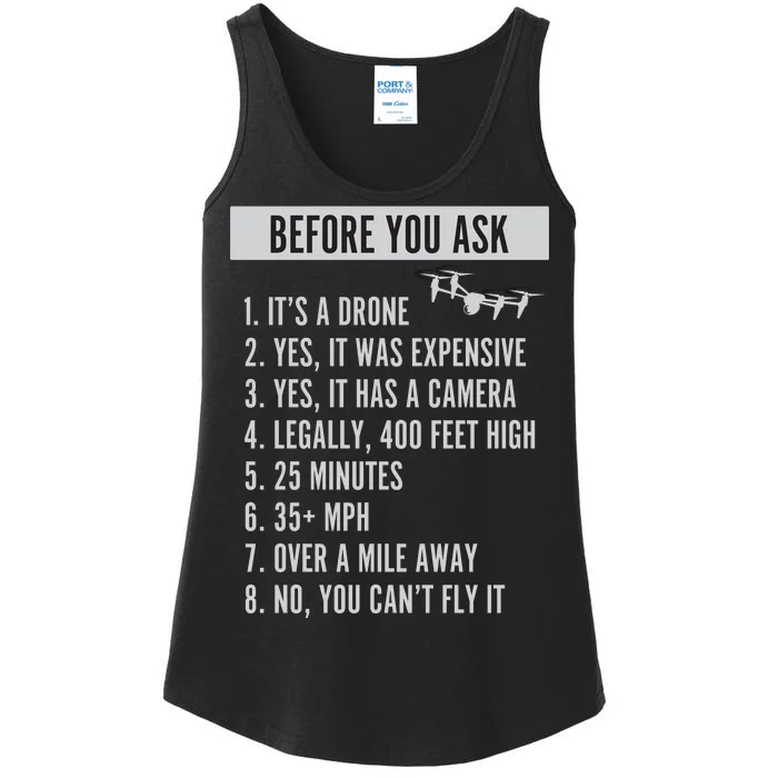 Before You Ask Drone Funny Drone Ladies Essential Tank