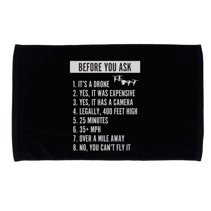 Before You Ask Drone Funny Drone Microfiber Hand Towel