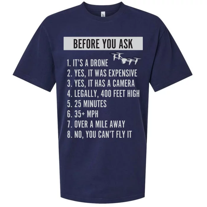 Before You Ask Drone Funny Drone Sueded Cloud Jersey T-Shirt