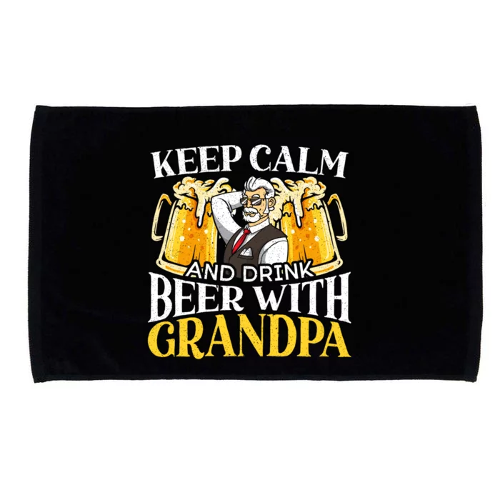 Beer Er Grandpa Alcoholic Gramps Fathers Day Fatherhood Cool Gift Microfiber Hand Towel