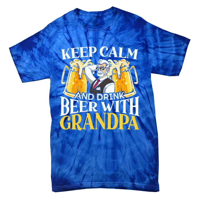 Beer Er Grandpa Alcoholic Gramps Fathers Day Fatherhood Cool Gift Tie-Dye T-Shirt