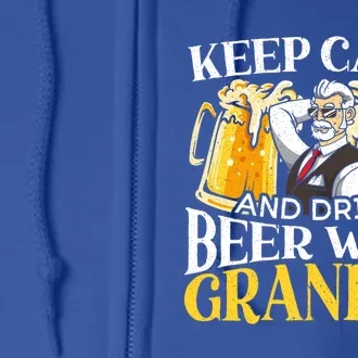 Beer Er Grandpa Alcoholic Gramps Fathers Day Fatherhood Cool Gift Full Zip Hoodie