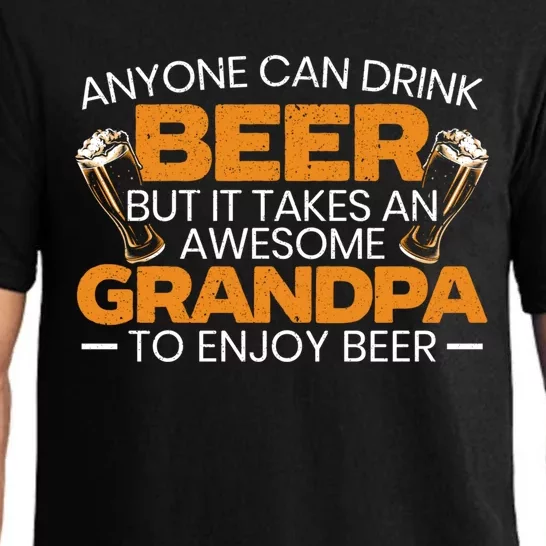 Beer Er Grandpa Alcoholic Gramps Fathers Day Fatherhood Funny Gift Pajama Set