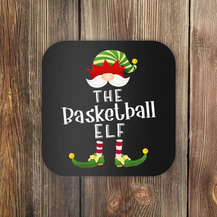 Basketball Elf Group Christmas Funny Pajama Party Coaster