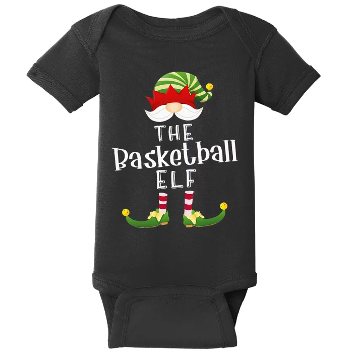 Basketball Elf Group Christmas Funny Pajama Party Baby Bodysuit