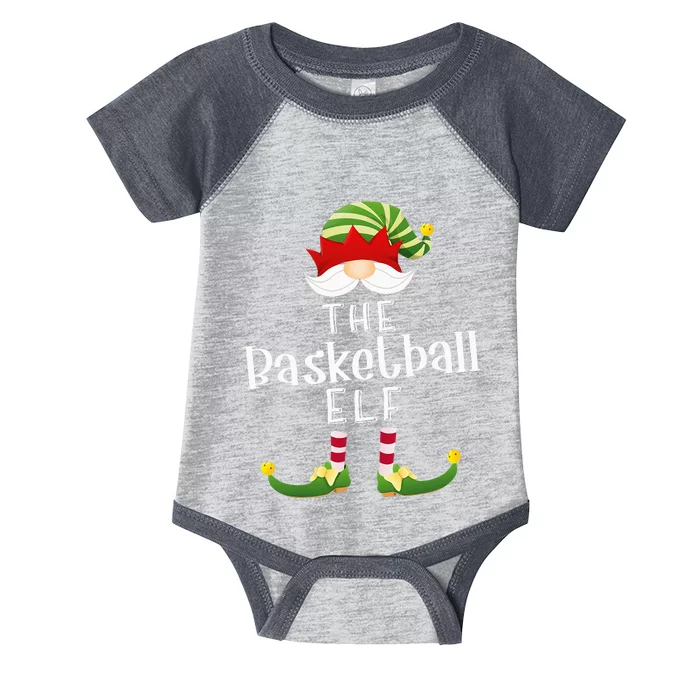 Basketball Elf Group Christmas Funny Pajama Party Infant Baby Jersey Bodysuit