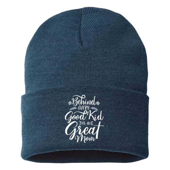 Behind Every Goodkid Is A Great Mom Sustainable Knit Beanie