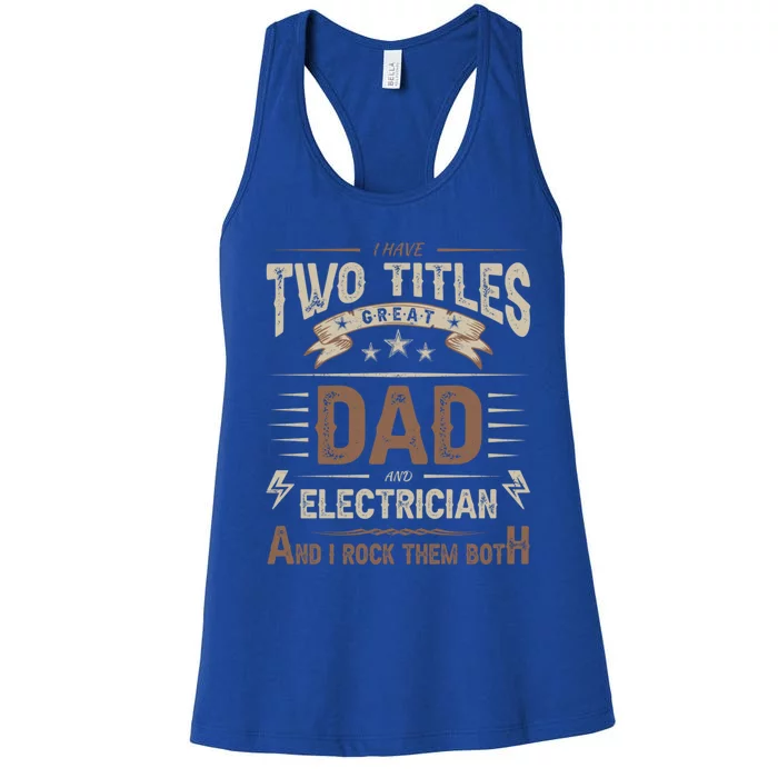 Best Electrician Graduation Electrical Engineer Exam Dad Gift Women's Racerback Tank