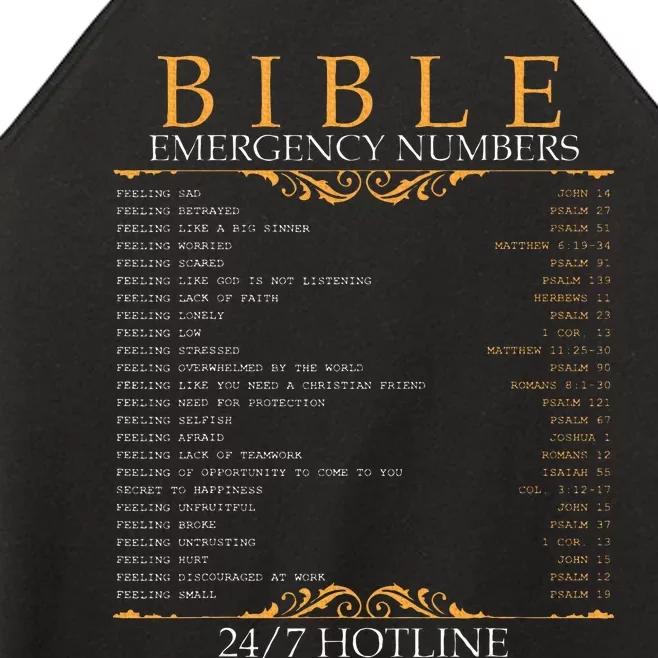 Bible Emergency Hotline Numbers Bible Verse Scripture Women’s Perfect Tri Rocker Tank