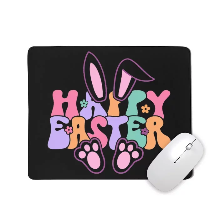 Bunny eggs hunt Rabbit Face happy Easter Day Mousepad