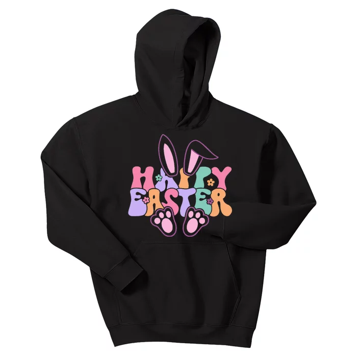 Bunny eggs hunt Rabbit Face happy Easter Day Kids Hoodie