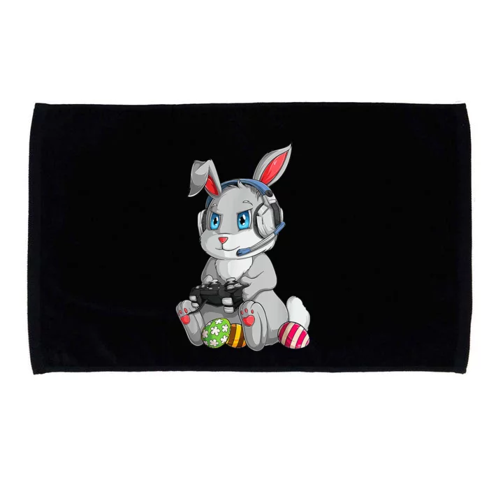 Bunny Egg hunting Gamer Happy Easter Day Microfiber Hand Towel