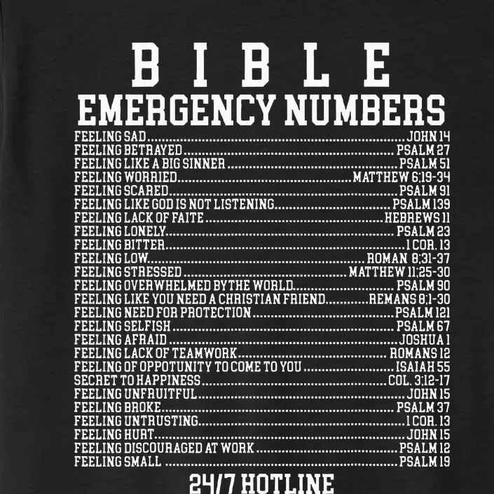 Bible Emergency Hotline Numbers Funny Christian Family Jesus ChromaSoft Performance T-Shirt