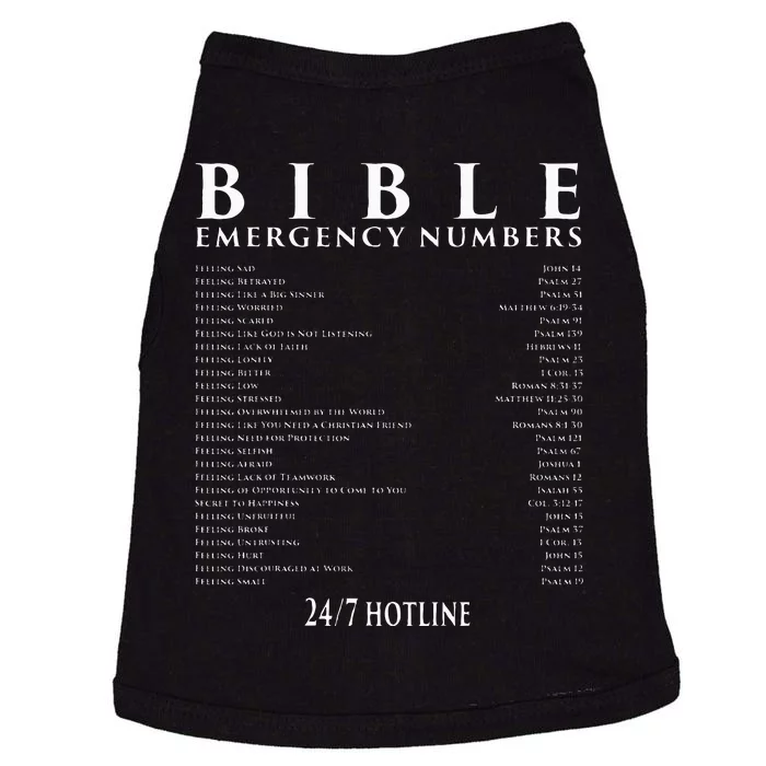 Bible Emergency Hotline Numbers Cool Christian Doggie Tank