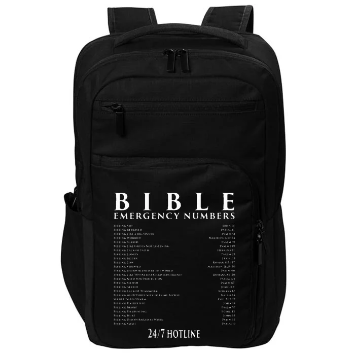 Bible Emergency Hotline Numbers Cool Christian Impact Tech Backpack