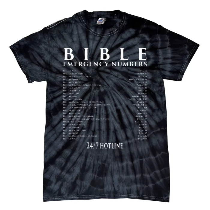 Bible Emergency Hotline Numbers Cool Christian Tie-Dye T-Shirt