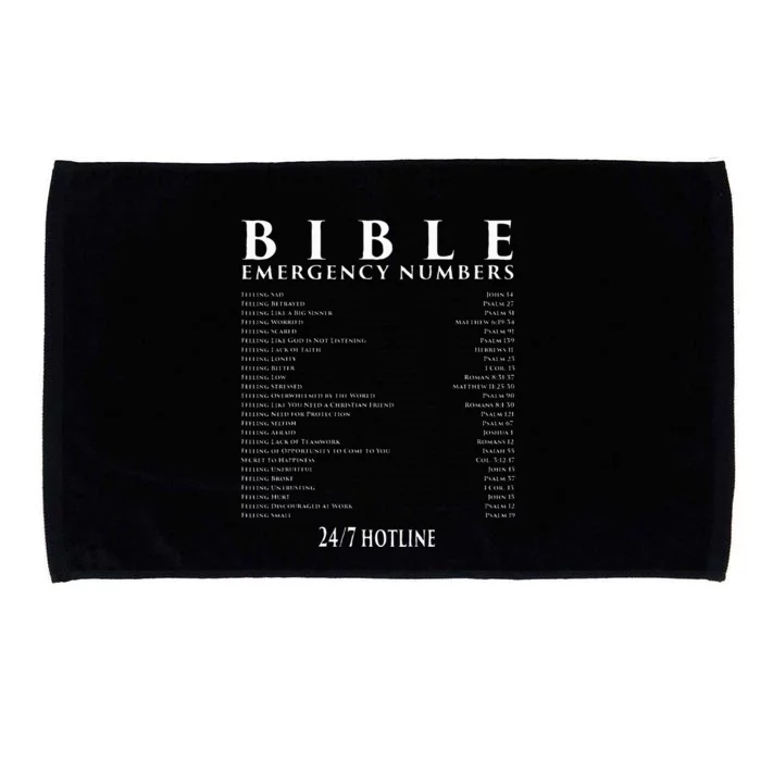 Bible Emergency Hotline Numbers Cool Christian Microfiber Hand Towel