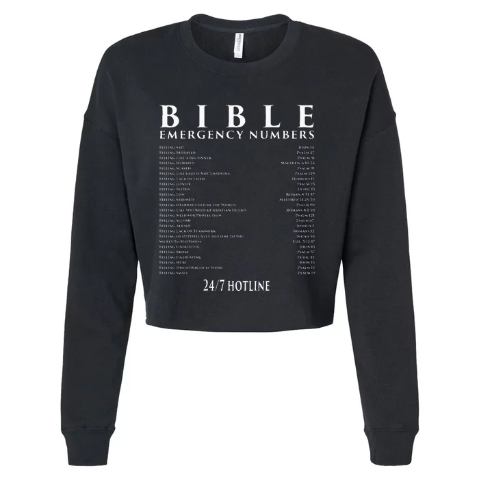 Bible Emergency Hotline Numbers Cool Christian Cropped Pullover Crew