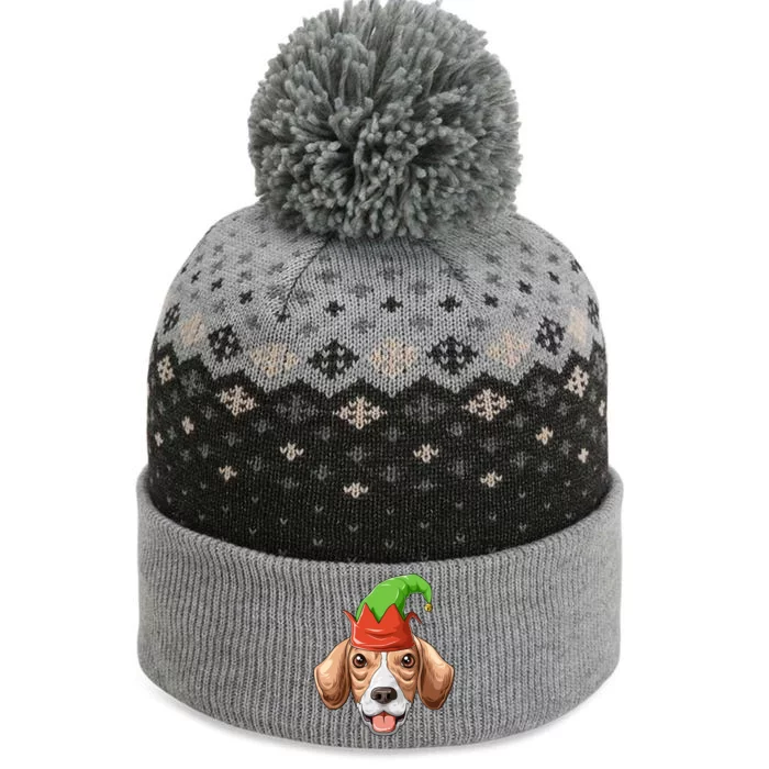 Beagle Elf Hat Christmas Beagle Gift The Baniff Cuffed Pom Beanie