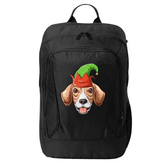 Beagle Elf Hat Christmas Beagle Gift City Backpack