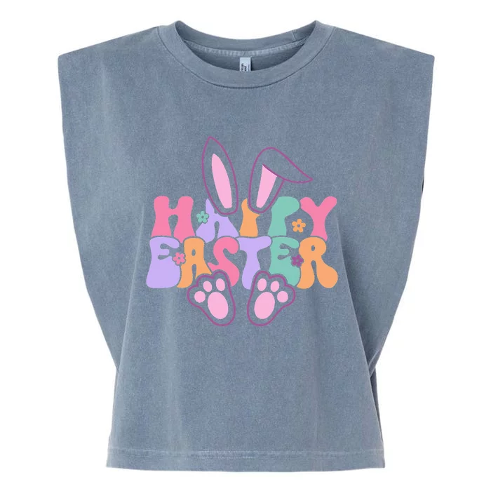 Bunny eggs hunt Rabbit Face happy Easter Day Garment-Dyed Women's Muscle Tee