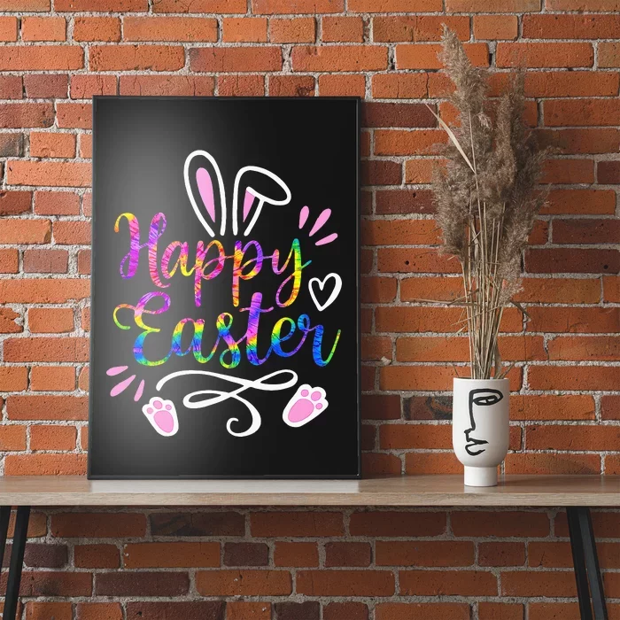 Bunny eggs hunt Rabbit Face tie dye Easter Day Poster