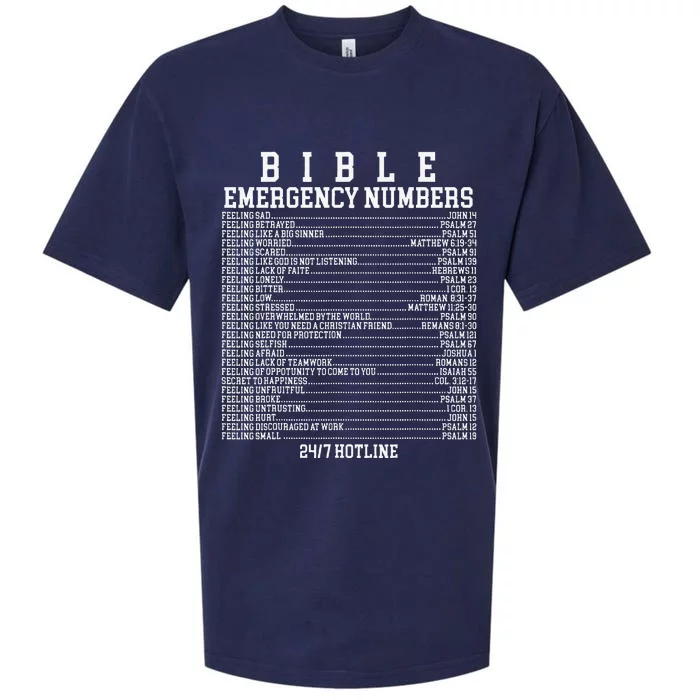 Bible Emergency Hotline Numbers Funny Christian Family Jesus Sueded Cloud Jersey T-Shirt