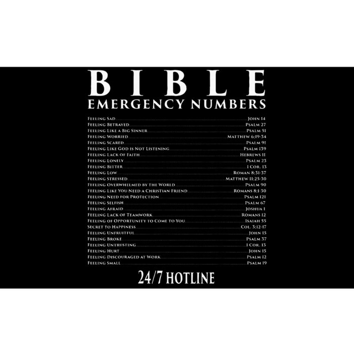 Bible Emergency Hotline Numbers Cool Christian Bumper Sticker