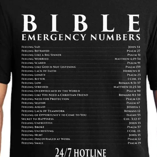 Bible Emergency Hotline Numbers Cool Christian Pajama Set