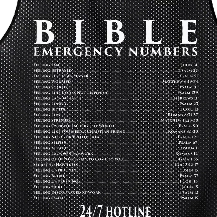 Bible Emergency Hotline Numbers Cool Christian Mesh Reversible ...