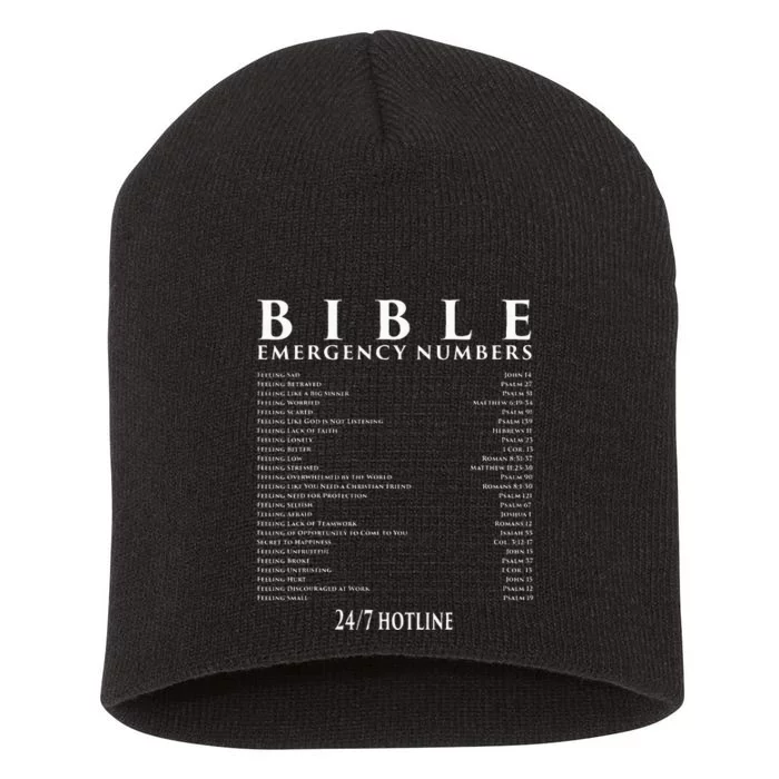 Bible Emergency Hotline Numbers Cool Christian Short Acrylic Beanie