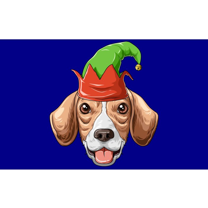 Beagle Elf Hat Christmas Beagle Gift Bumper Sticker