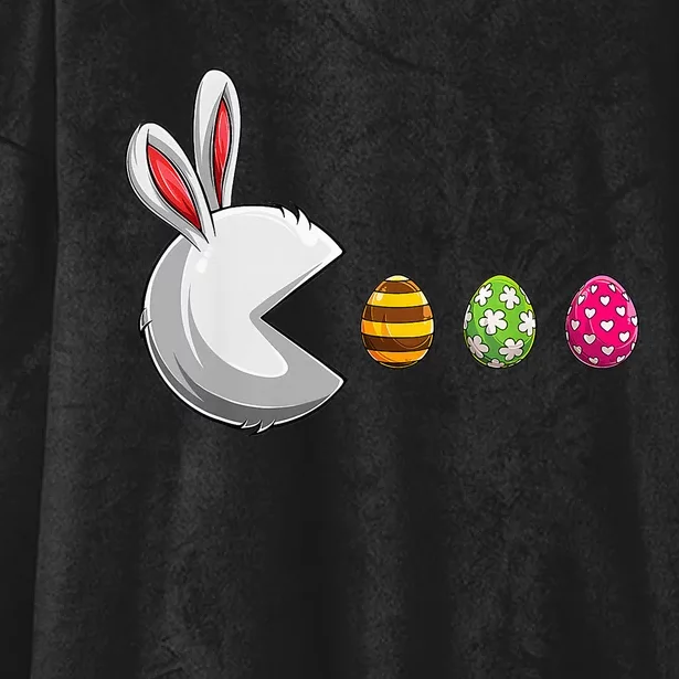 Bunny Egg Hunt Funny Gamer Happy Easter Day Hooded Wearable Blanket