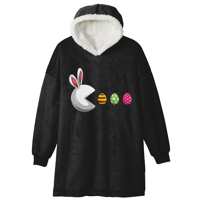 Bunny Egg Hunt Funny Gamer Happy Easter Day Hooded Wearable Blanket