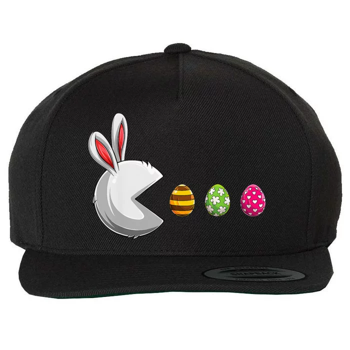 Bunny Egg Hunt Gamer Happy Easter Day Wool Snapback Cap