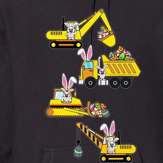 Bunny Egg Hunting Heavy Equipment Easter Premium Hoodie