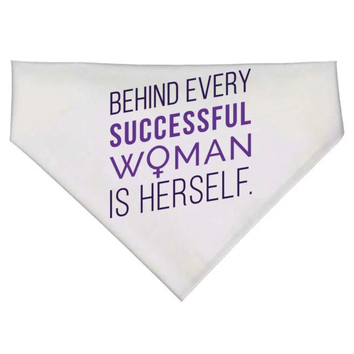 Behind Every Successful Woman Is Herself USA-Made Doggie Bandana