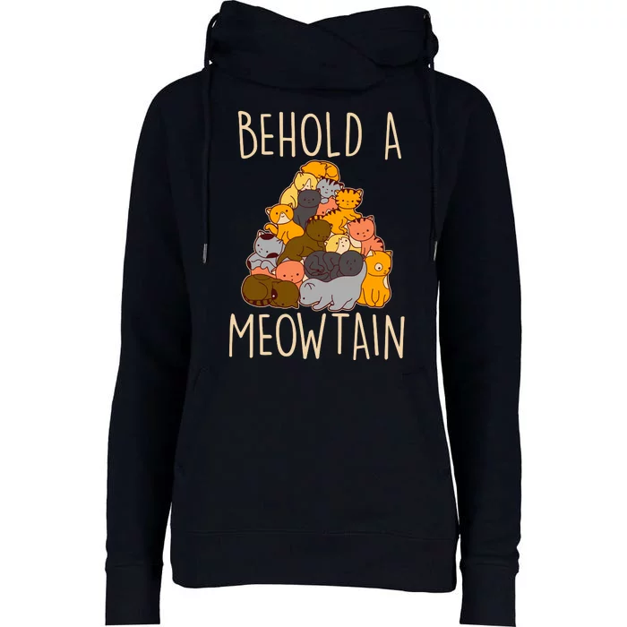 Behold A Meowtian Cats Womens Funnel Neck Pullover Hood