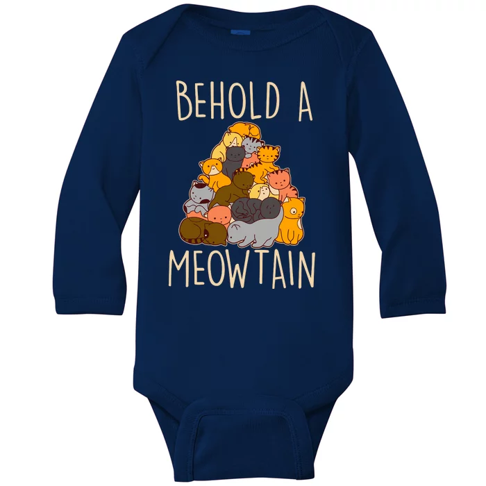 Behold A Meowtian Cats Baby Long Sleeve Bodysuit