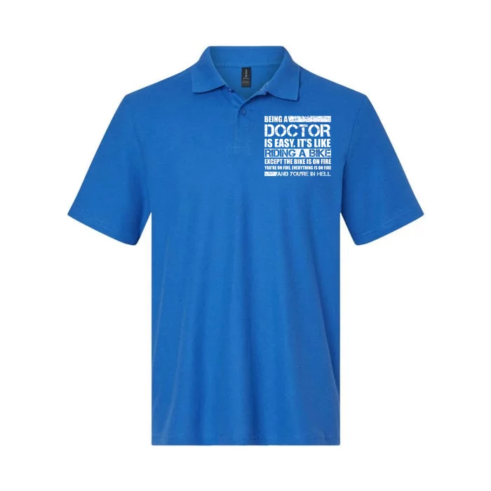 Being A Doctor Is Easy Softstyle Adult Sport Polo