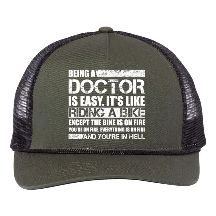 Being A Doctor Is Easy Retro Rope Trucker Hat Cap