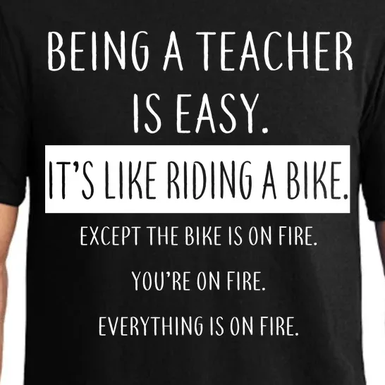 Being A Teacher Is Like Riding A Bike Pajama Set