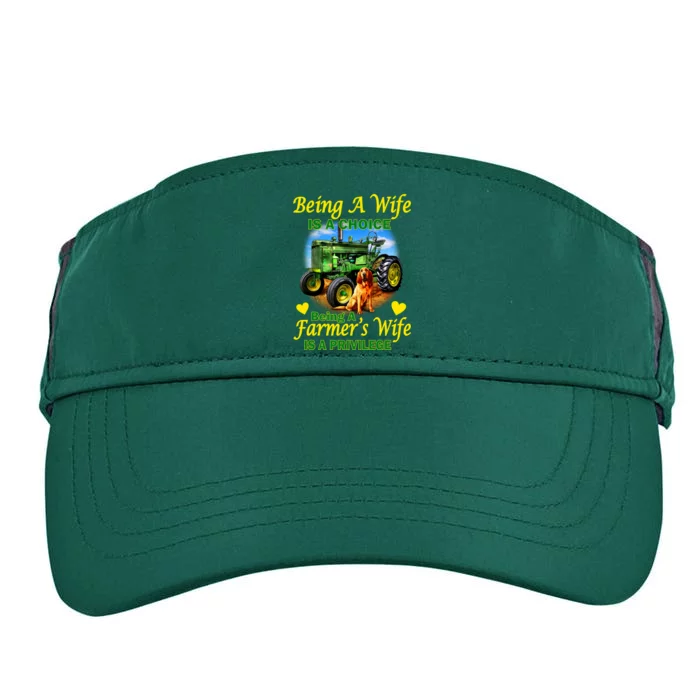 Being A Wife Is A Choice Being A Farmer's Wife IS A Privilege Adult Drive Performance Visor