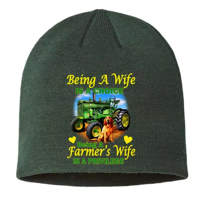 Being A Wife Is A Choice Being A Farmer's Wife IS A Privilege 8 1/2in Sustainable Knit Beanie