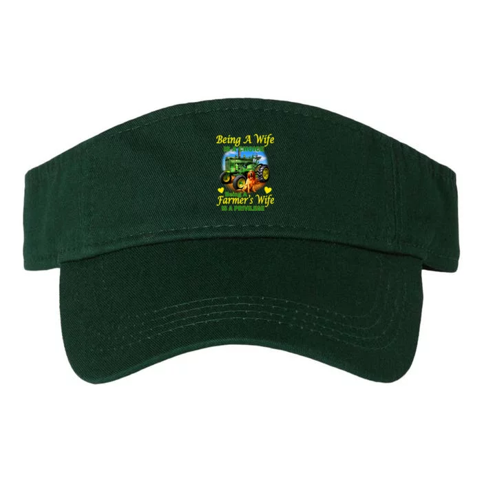 Being A Wife Is A Choice Being A Farmer's Wife IS A Privilege Valucap Bio-Washed Visor